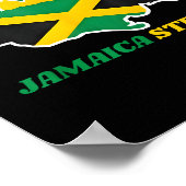Jamaica Strong I Love Jamaican Flag Heart Women Me Poster (Ecke)