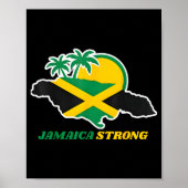 Jamaica Strong I Love Jamaican Flag Heart Women Me Poster (Vorne)