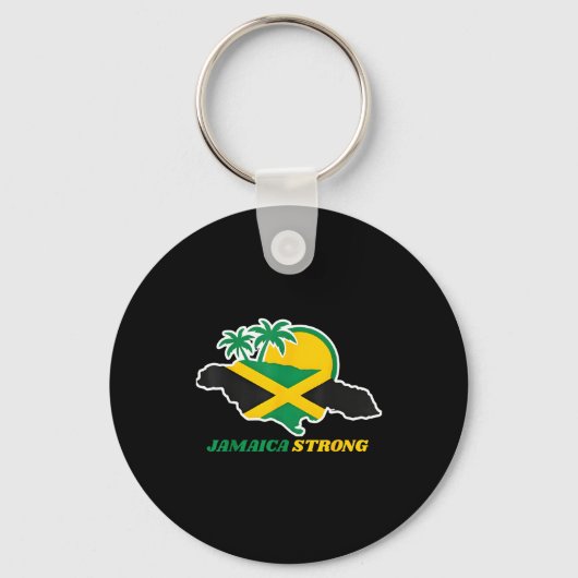 Jamaica Strong I Love Jamaican Flag Heart Women Me Schlüsselanhänger (Vorderseite)