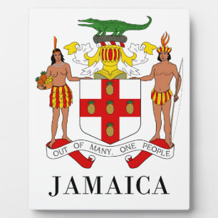 JAMAICA - Symbol/Wappen/Fahne/Farben/Emblem Fotoplatte