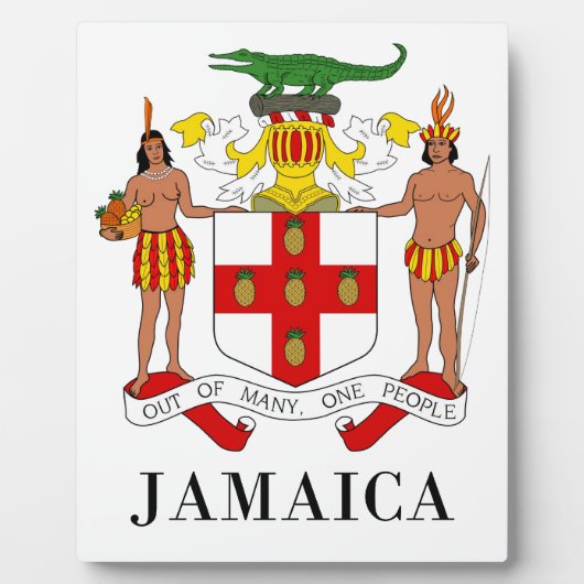 JAMAICA - Symbol/Wappen/Fahne/Farben/Emblem Fotoplatte (Vorderseite)