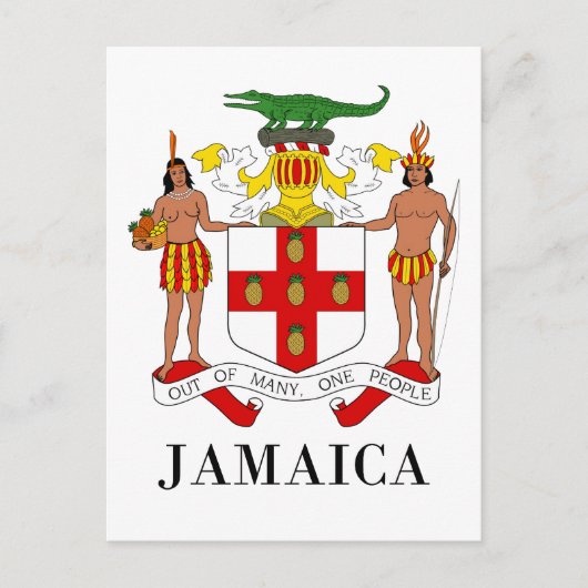 JAMAICA - Symbol/Wappen/Fahne/Farben/Emblem Postkarte (Vorderseite)