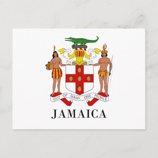 JAMAICA - Symbol/Wappen/Fahne/Farben/Emblem Postkarte (Vorderseite)