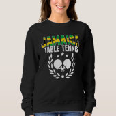 Jamaica Table Tennis Jamaican Ping Pong Supporte Sweatshirt (Vorderseite)