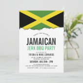 Jamaica Themed Cuisine | Party Flag Einladung Weiß (Stehend Vorderseite)