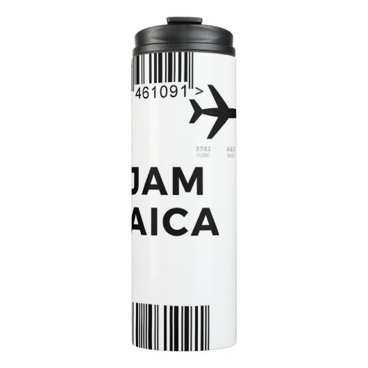 Jamaica Ticket Thermal Mug Thermosbecher (Vorderseite)