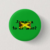 Jamaica to the world Jamaican flag green Button (Vorderseite)