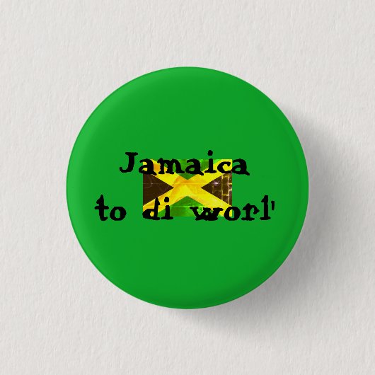 Jamaica to the world Jamaican flag green Button (Vorderseite)