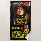 JAMAICA TRIBE OF JUDAH Beach Towel Strandtuch (Vorderseite)