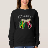 Jamaica Trinidad & Tobago Flag Cheers Beer Grown P Sweatshirt (Vorderseite)