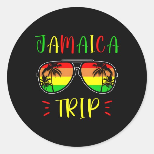 Jamaica Trip 2023 2024 Jamaikanische Reise He Runder Aufkleber (Vorderseite)