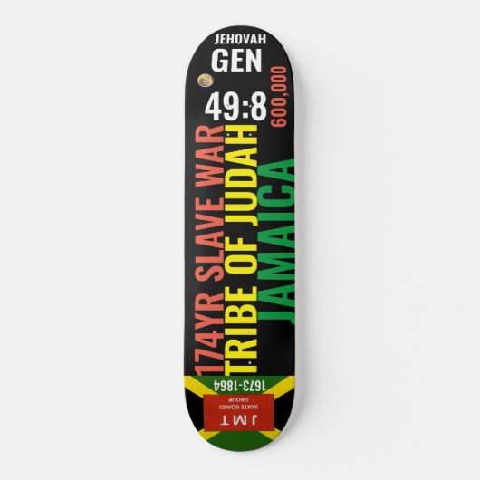 JAMAICA TRUE TRIBE OF JUDAH Skateboard (Vorderseite)