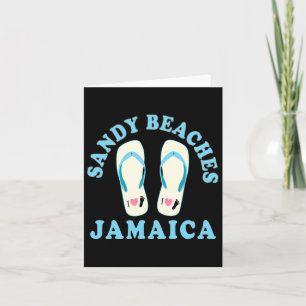 Jamaica Urlaub Sandstrände im Herzen Flip Flops Karte