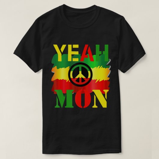 Jamaica Vacation Reggae Colors Yeah Mon T - Shirt (Design vorne)