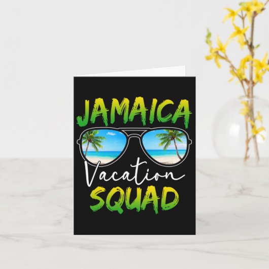 Jamaica Vacation Squad 2025 Matching Group Family Karte (Gelbe Blume)