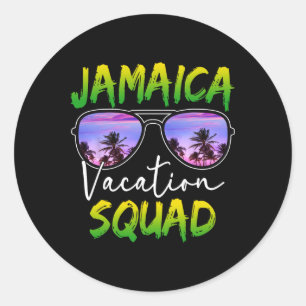Jamaica Vacation Squad 2025 Matching Group Family Runder Aufkleber