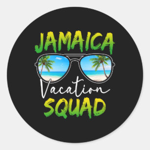 Jamaica Vacation Squad 2025 Matching Group Family Runder Aufkleber
