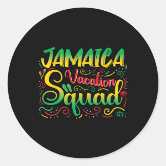 Jamaica Vacation Squad 2025 Outfit Matching Family Runder Aufkleber