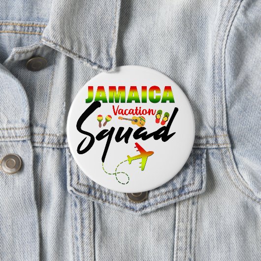 Jamaica Vacation Squad Group Matching Reggae Button (Beispiel)
