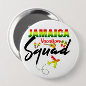 Jamaica Vacation Squad Group Matching Reggae Button (Vorne & Hinten)