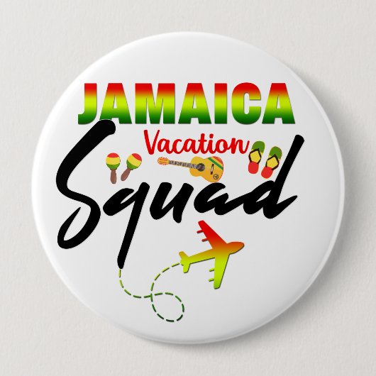 Jamaica Vacation Squad Group Matching Reggae Button (Vorderseite)