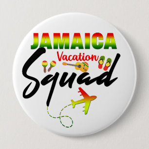 Jamaica Vacation Squad Group Matching Reggae Button