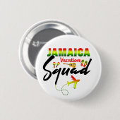 Jamaica Vacation Squad Group Matching Reggae Button (Vorne & Hinten)