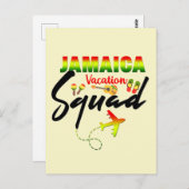 Jamaica Vacation Squad Group Matching Reggae Postkarte (Vorne/Hinten)