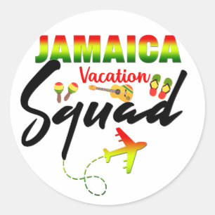 Jamaica Vacation Squad Group Matching Reggae Runder Aufkleber