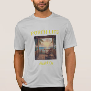 Jamaica Veranda-Leben Morgen Sonnenaufgang T-Shirt