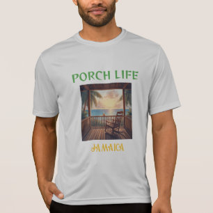 Jamaica Veranda-Leben Morgen Sonnenaufgang  T-Shirt