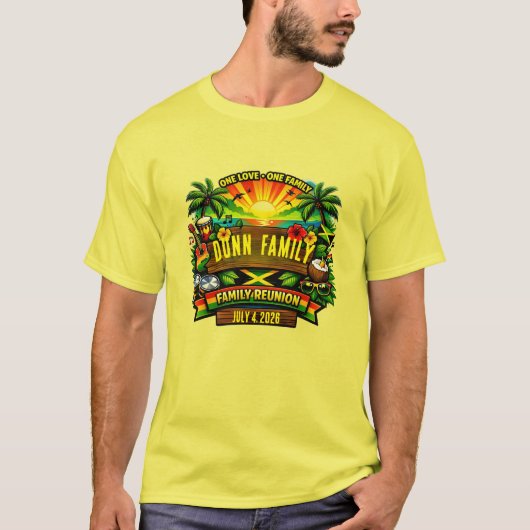 Jamaica-Vibes passende T-Shirts (Vorderseite)