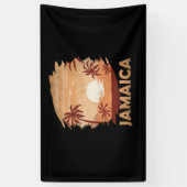 Jamaica Vintag Sunset Scene Graphic Banner (Vertikal)