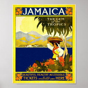 JAMAICA VINTAGE DESIGN PLAKAT