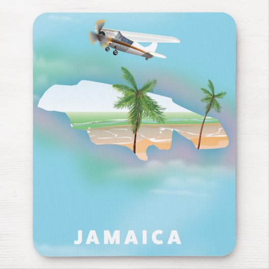 Jamaica Vintage Reiseplakat Mousepad (Vorne)