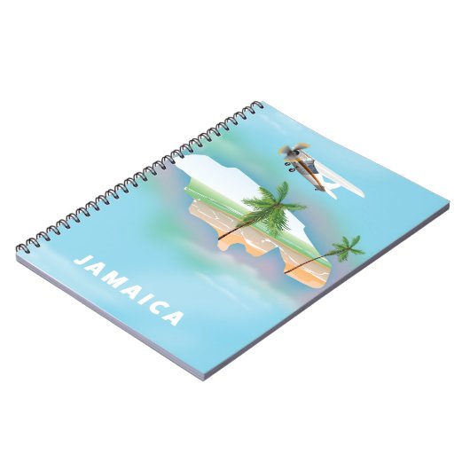 Jamaica Vintage Reiseplakat Notizblock (Linke Seite)