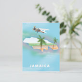Jamaica Vintage Reiseplakat Postkarte (Stehend Vorderseite)