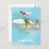 Jamaica Vintage Reiseplakat Postkarte (Vorne/Hinten)