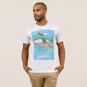 Jamaica Vintage Reiseplakat T-Shirt (Vorne ganz)