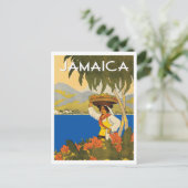 Jamaica Vintage Stil Postkarte (Stehend Vorderseite)