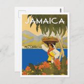 Jamaica Vintage Stil Postkarte (Vorne/Hinten)
