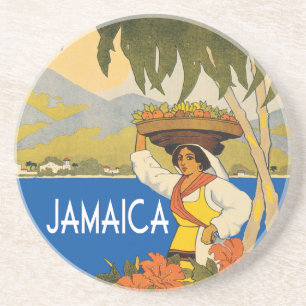 Jamaica Vintage Style Illustration Getränkeuntersetzer