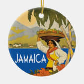 Jamaica Vintage Style Illustration Keramik Ornament (Vorne)