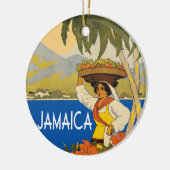 Jamaica Vintage Style Illustration Keramik Ornament (Links)