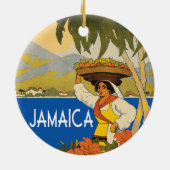 Jamaica Vintage Style Illustration Keramik Ornament (Hinten)