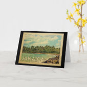 Jamaica Vintage Travel Karte (Gelbe Blume)