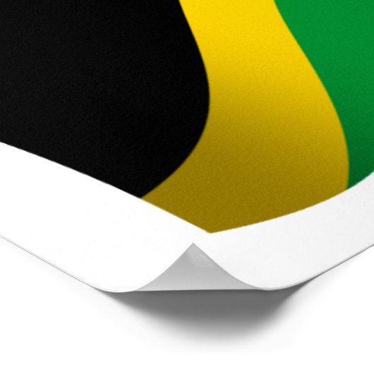 Jamaica Wave Flag Banner Poster (Ecke)