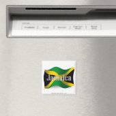 Jamaica Wave Flag Magnet (In Situ (Geschirrspüler))