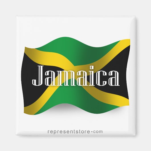 Jamaica Wave Flag Magnet (Vorne)
