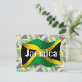 Jamaica Wave Flag Postkarte (Stehend Vorderseite)